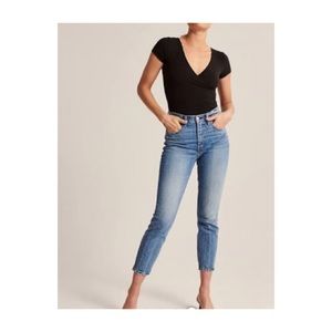 Abercrombie & Fitch Short Sleeve Wrap Body…